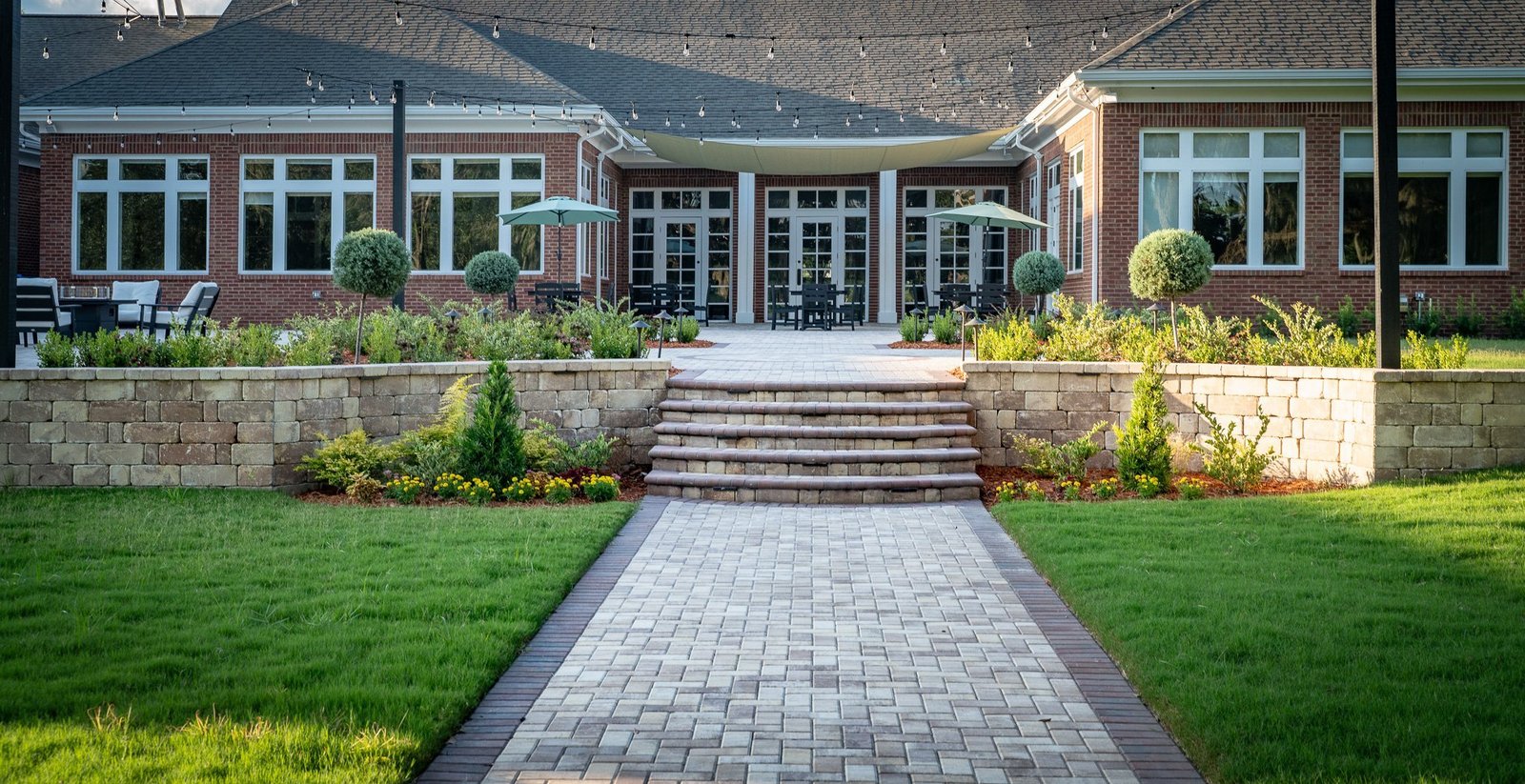 Modern paver installation