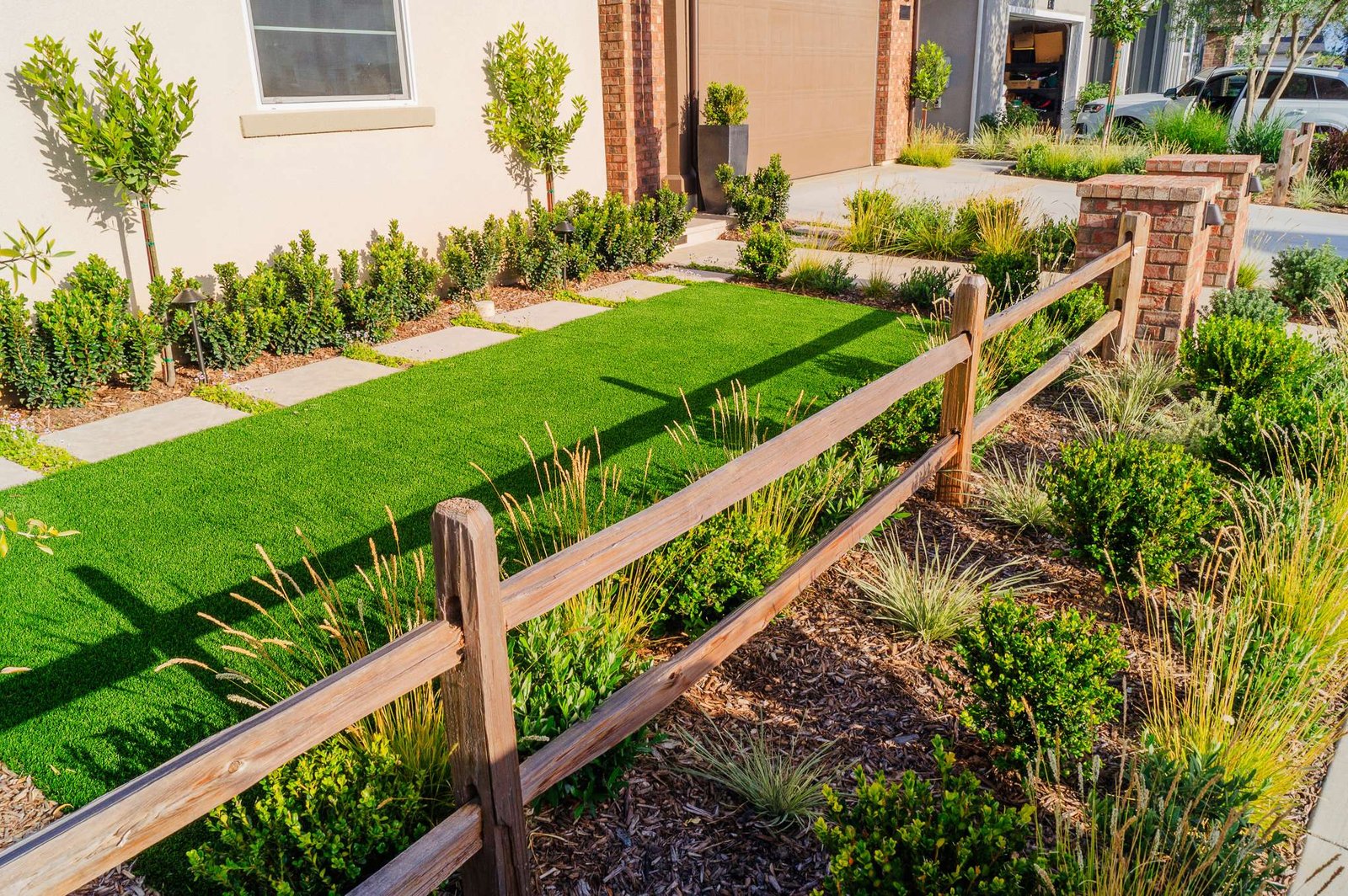 Artificial turf with paver border Jacksonville FL