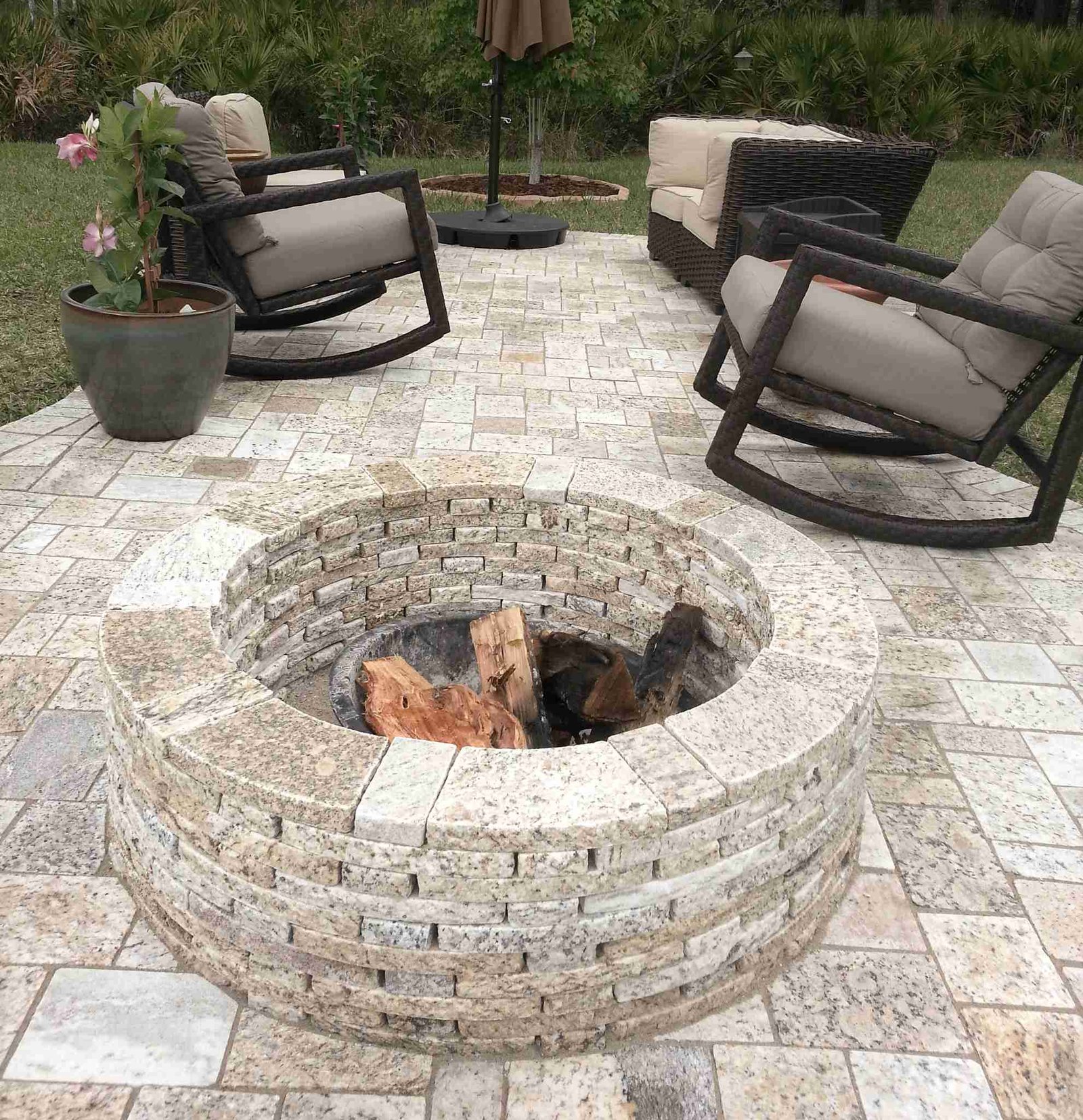 Fire pit gathering area Jacksonville