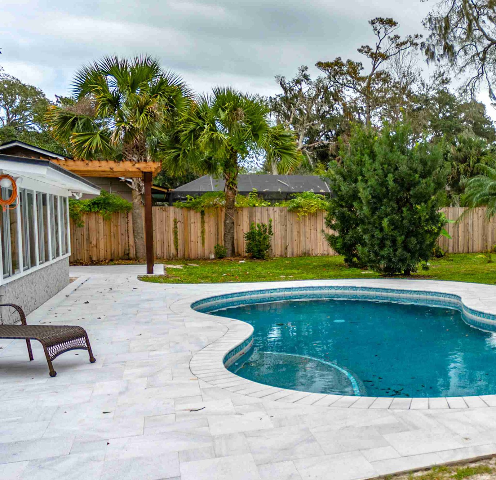 Residential pool deck paver project Jacksonville FL